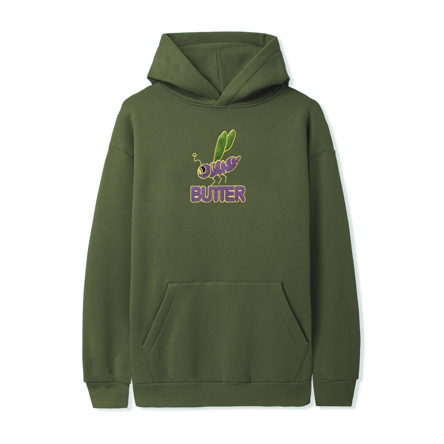 Dragonfly Embroidered Pullover, Army