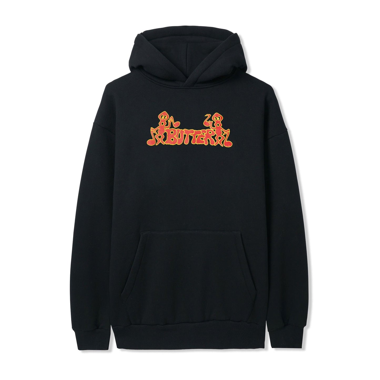 Notes Embroidered Pullover, Black