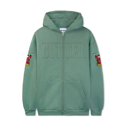  Applique Zip-Thru Hood, Sage