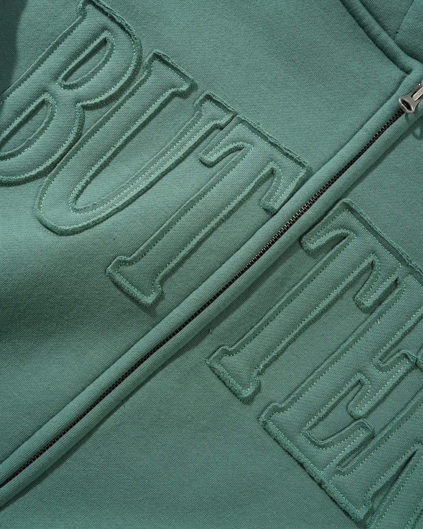  Applique Zip-Thru Hood, Sage