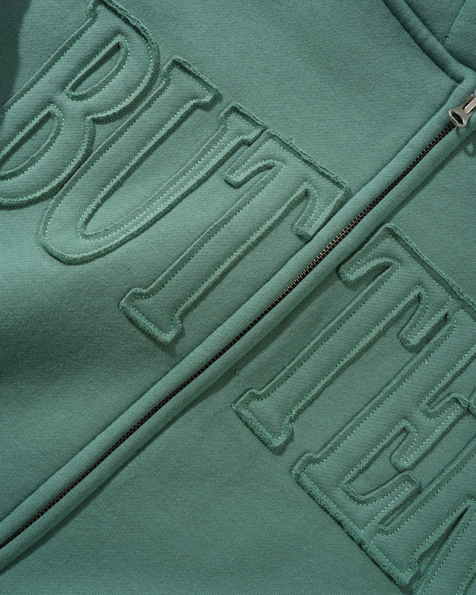  Applique Zip-Thru Hood, Sage