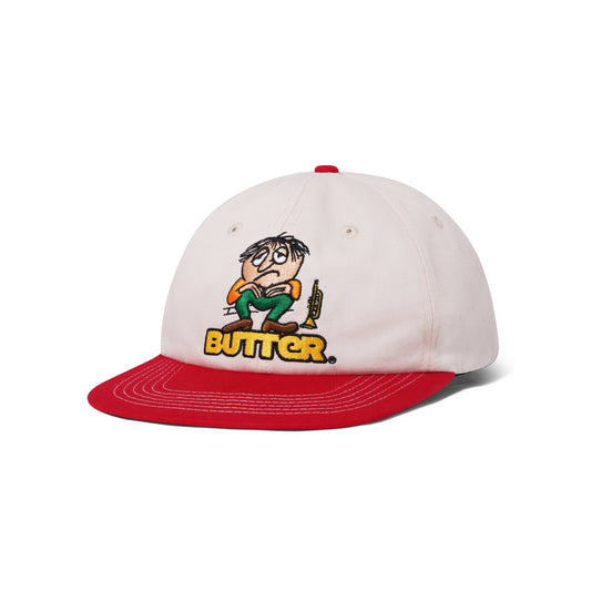  Blues 6 Panel Cap, Natural / Cherry