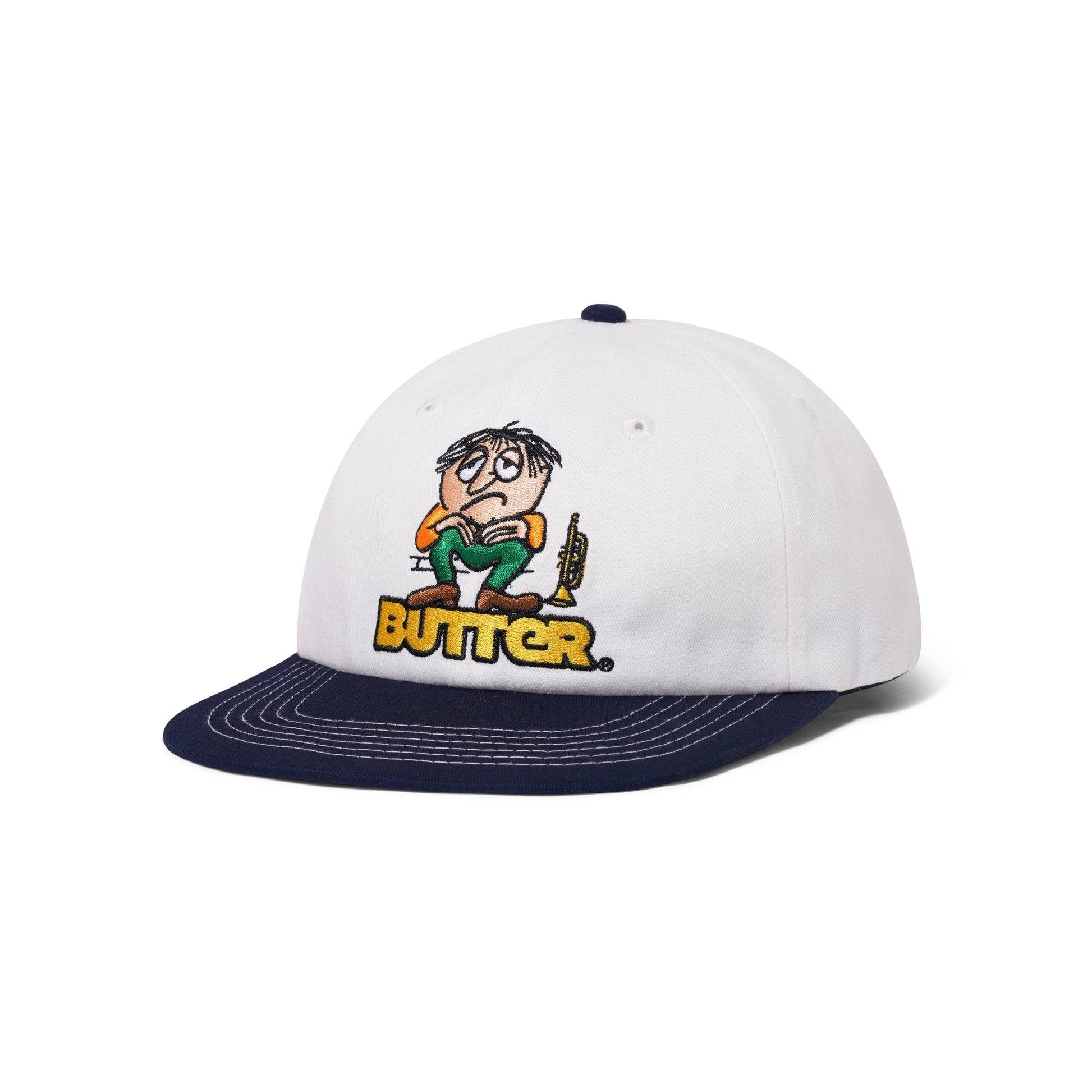  Blues 6 Panel Cap, White / Navy