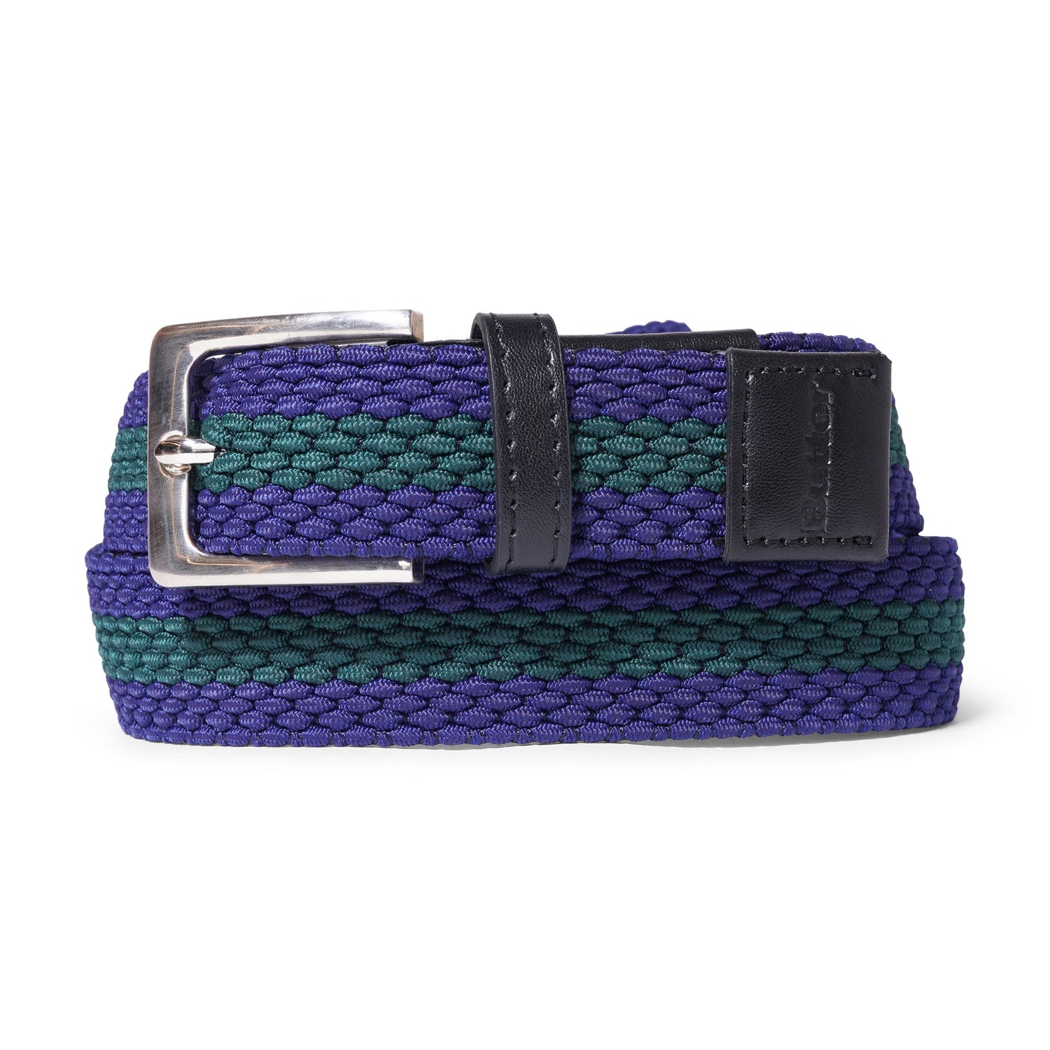  Braided Belt, Navy / Green