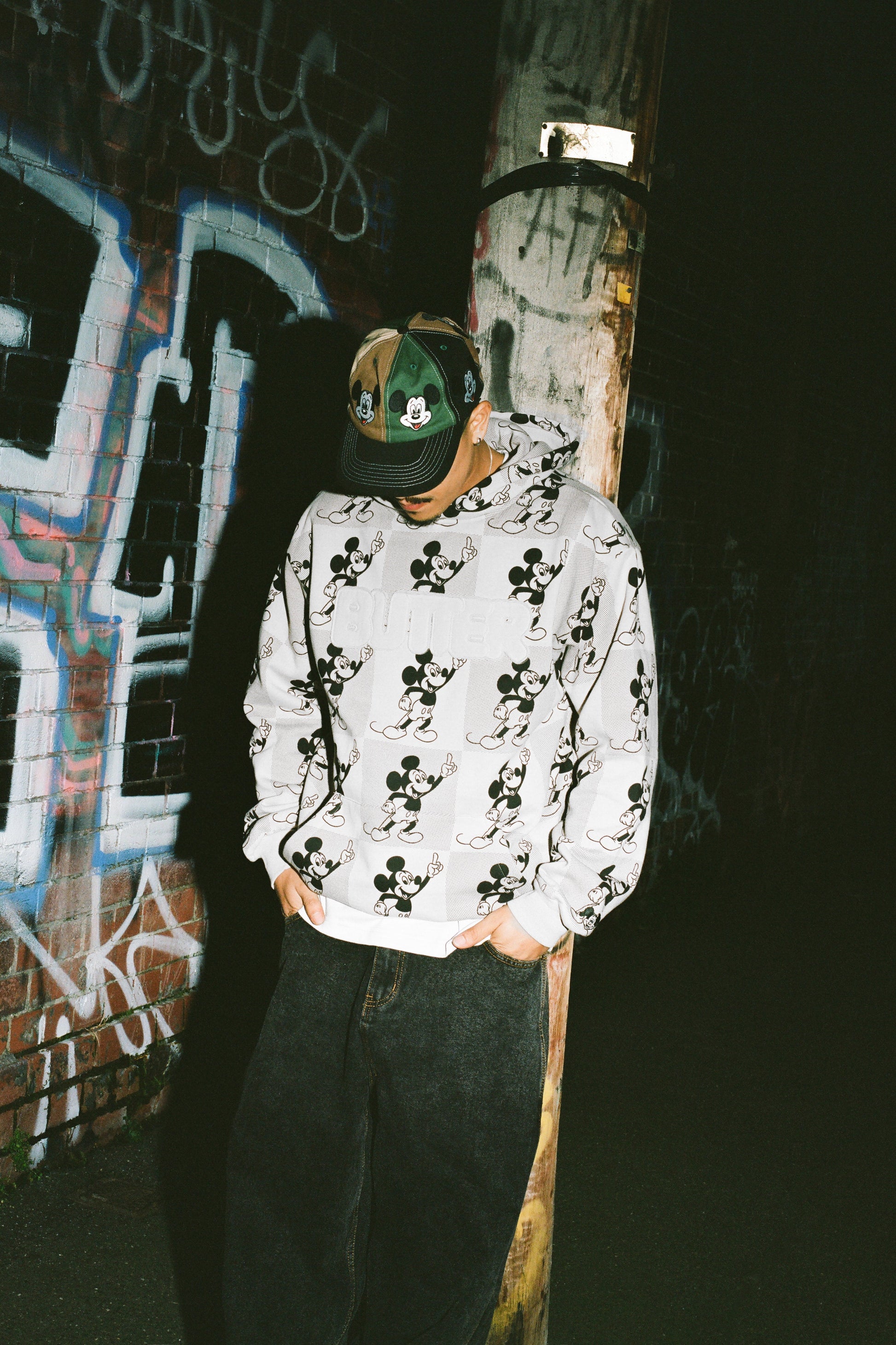  Mickey 6 Panel Cap, Army / Khaki / Black