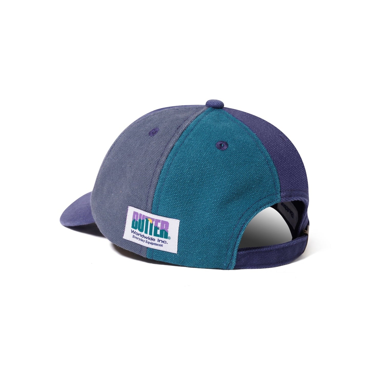 Canvas Patchwork 6 Panel Cap, Washed Navy