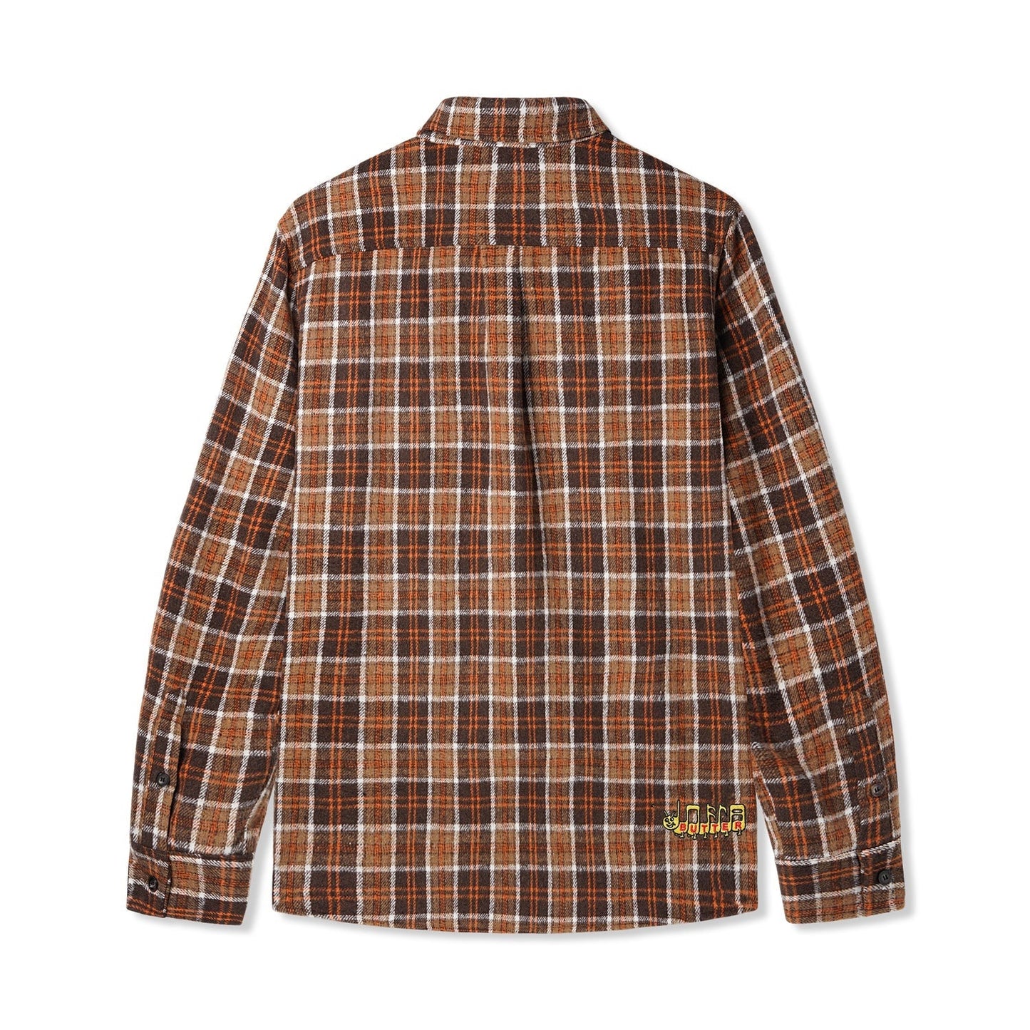  Caterpillar Flannel Shirt, Brown / Orange