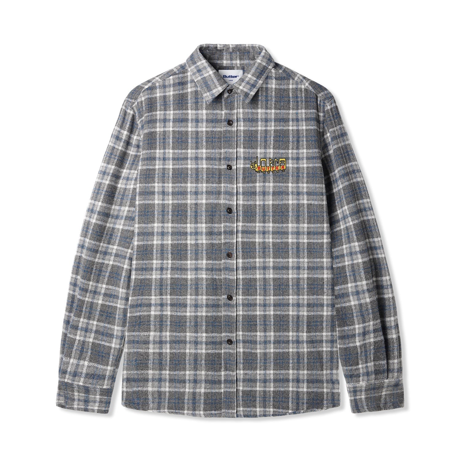  Caterpillar Flannel Shirt, Grey / Slate