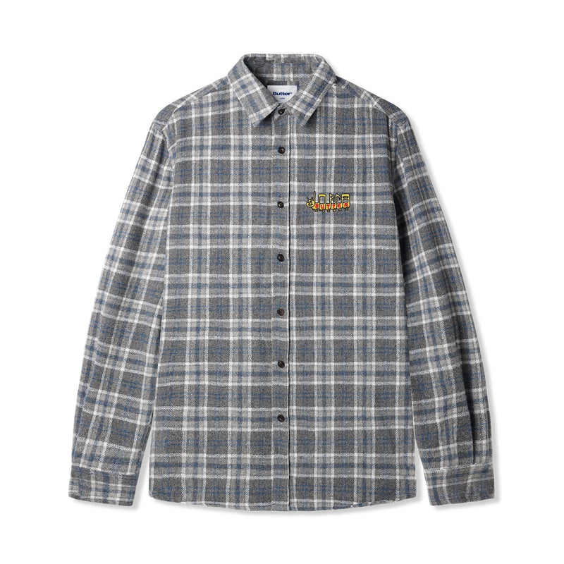  Caterpillar Flannel Shirt, Grey / Slate