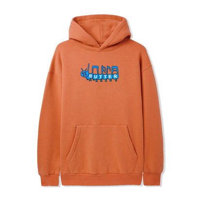  Caterpillar Embroidered Pullover, Washed Orange