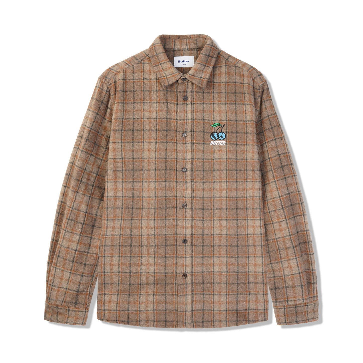  Cherry Flannel Shirt, Taupe