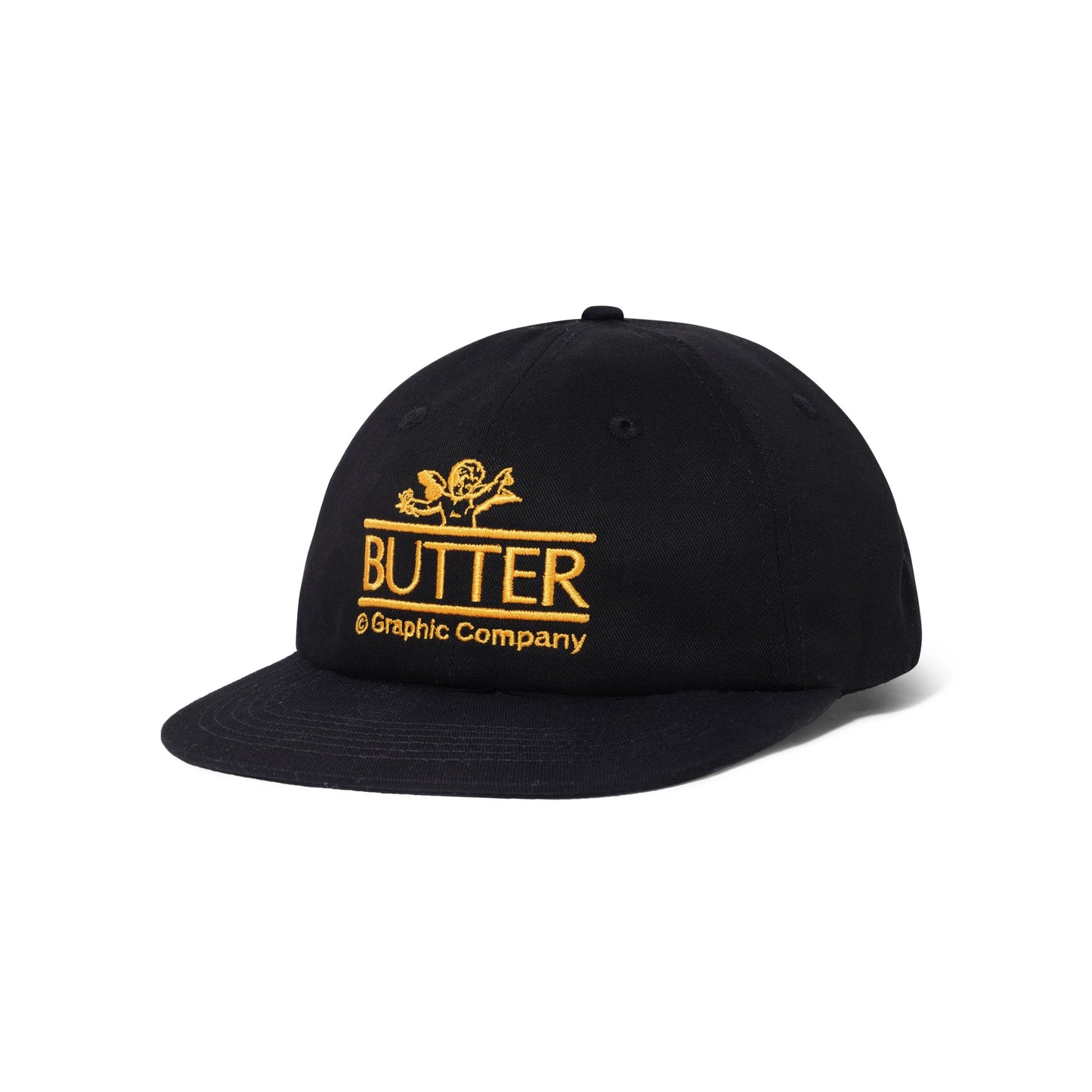  Cherub 6 Panel Cap, Black