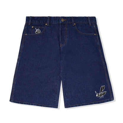  Critter Baggy Denim Shorts, Dark Indigo