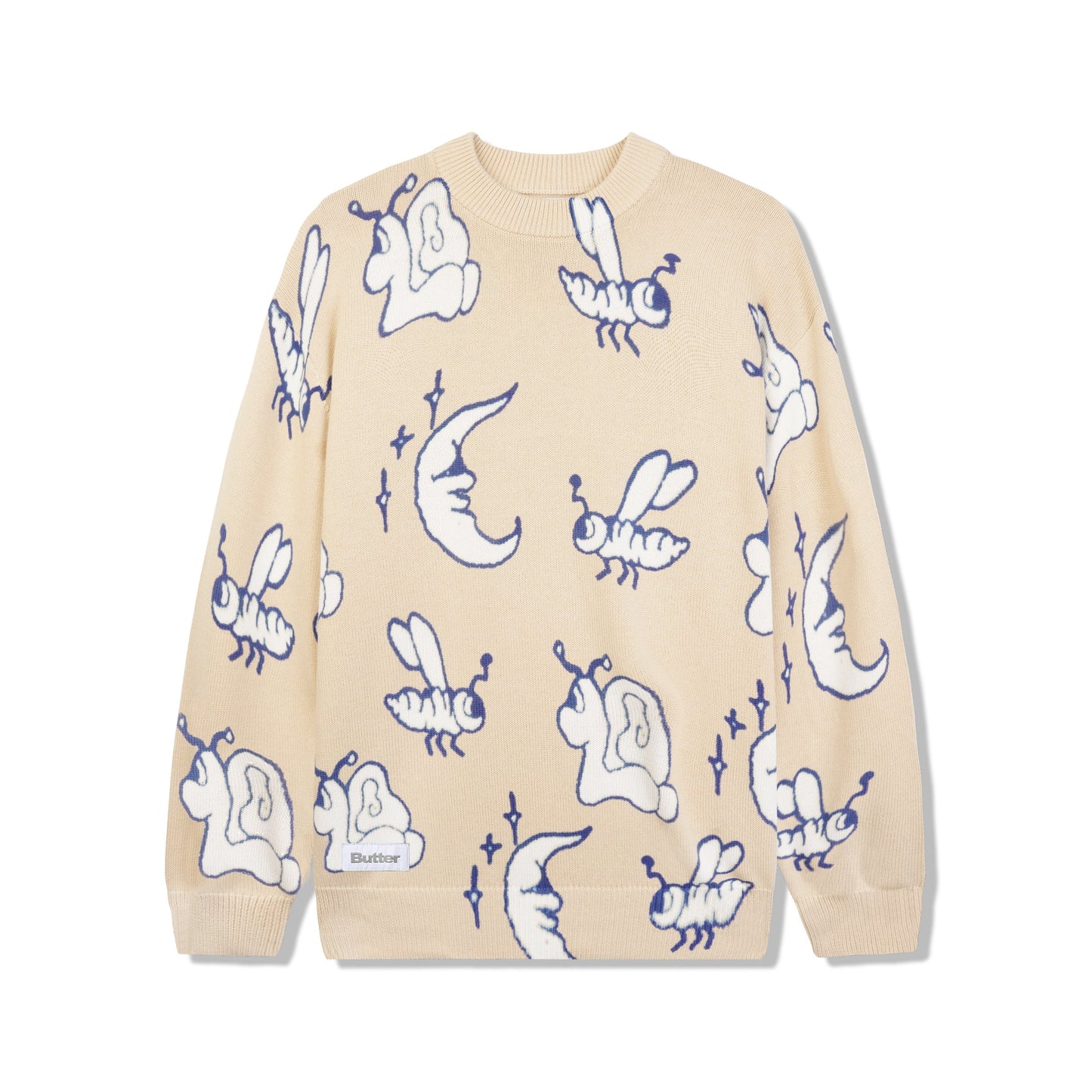  Critter Knitted Sweater, Cream