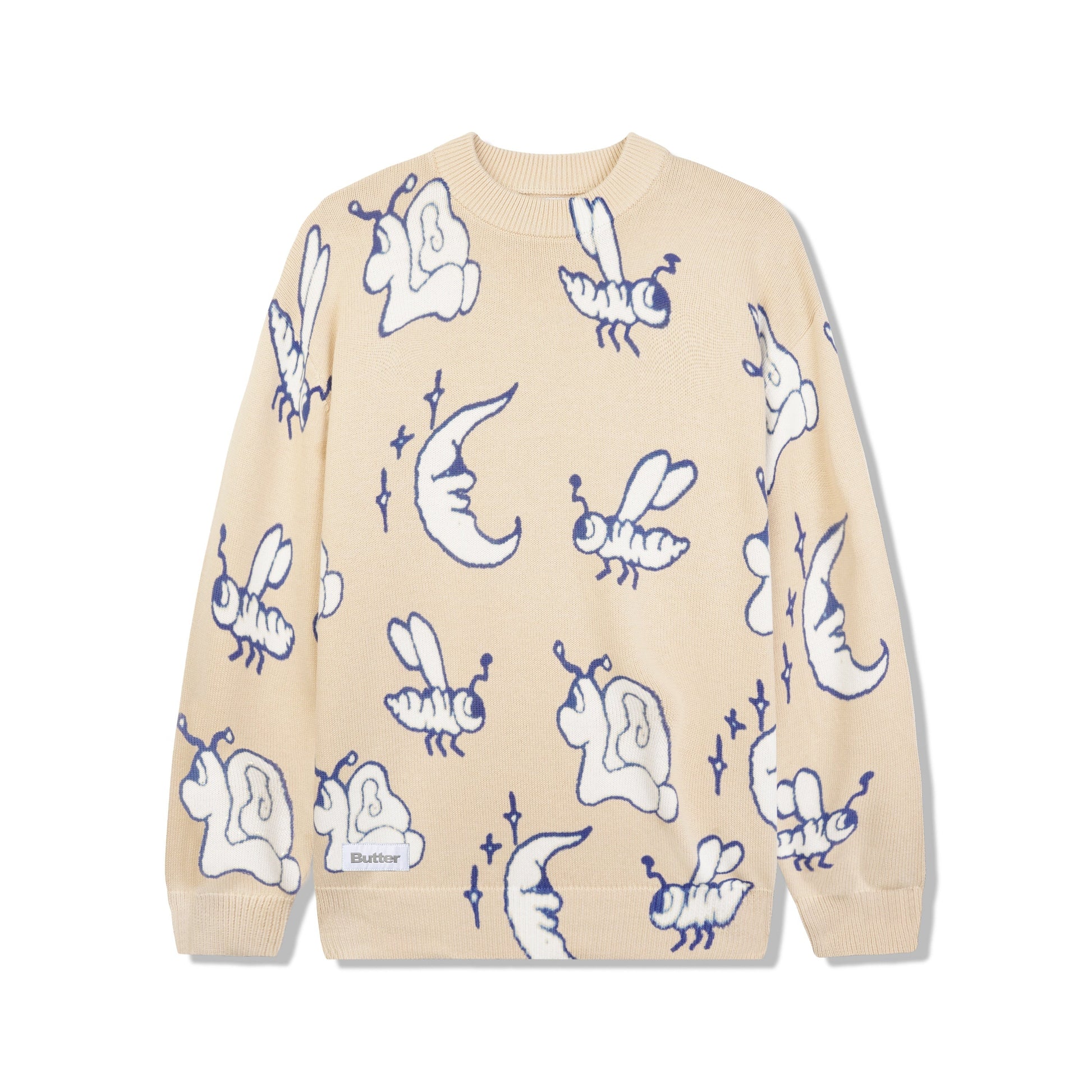  Critter Knitted Sweater, Cream