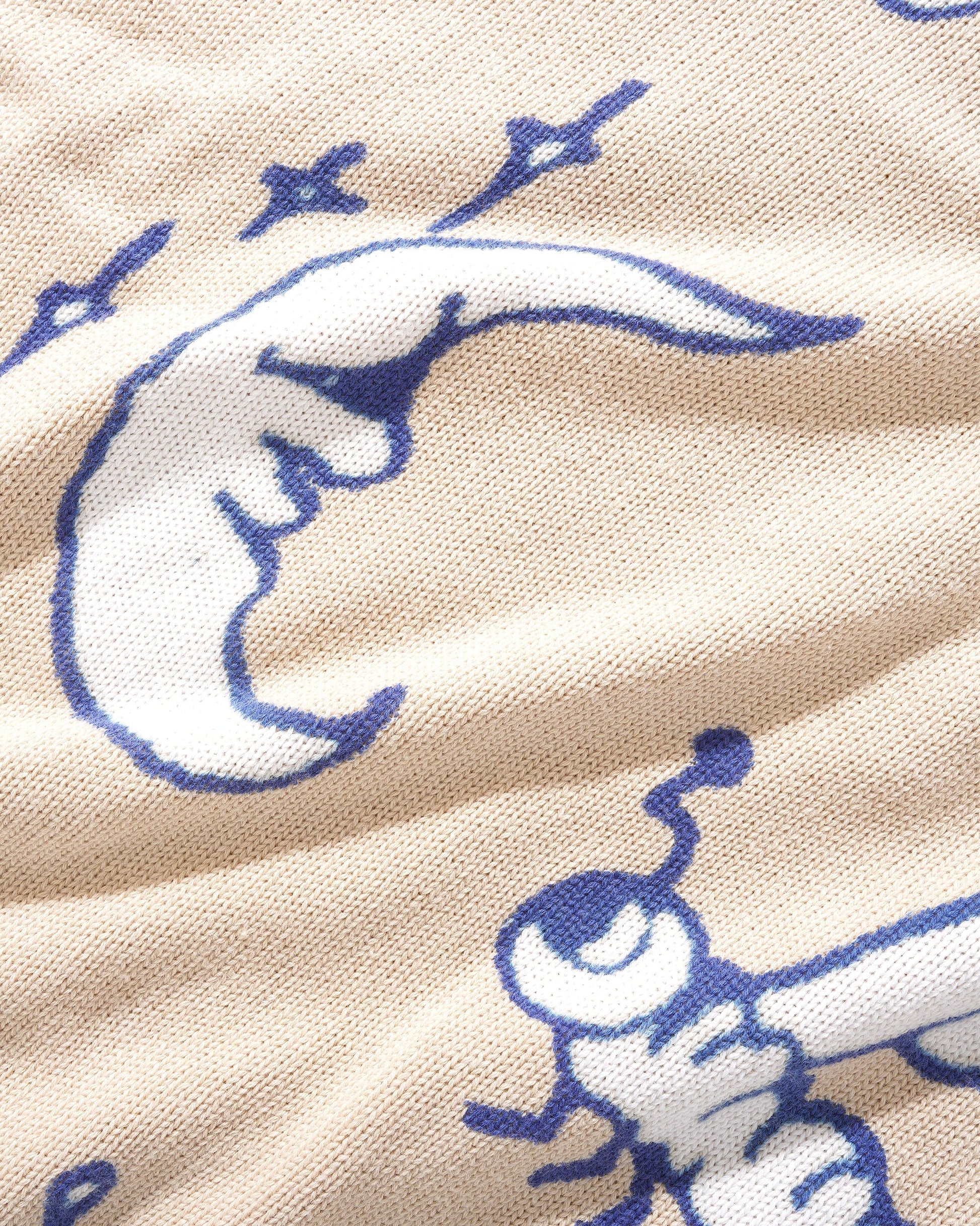  Critter Knitted Sweater, Cream