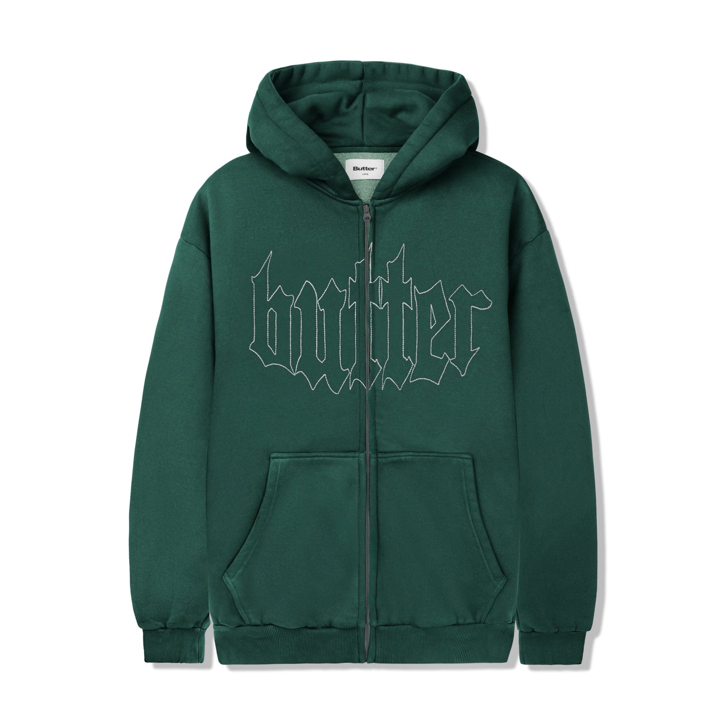  Cropped Zip-Thru Hood, Washed Fern