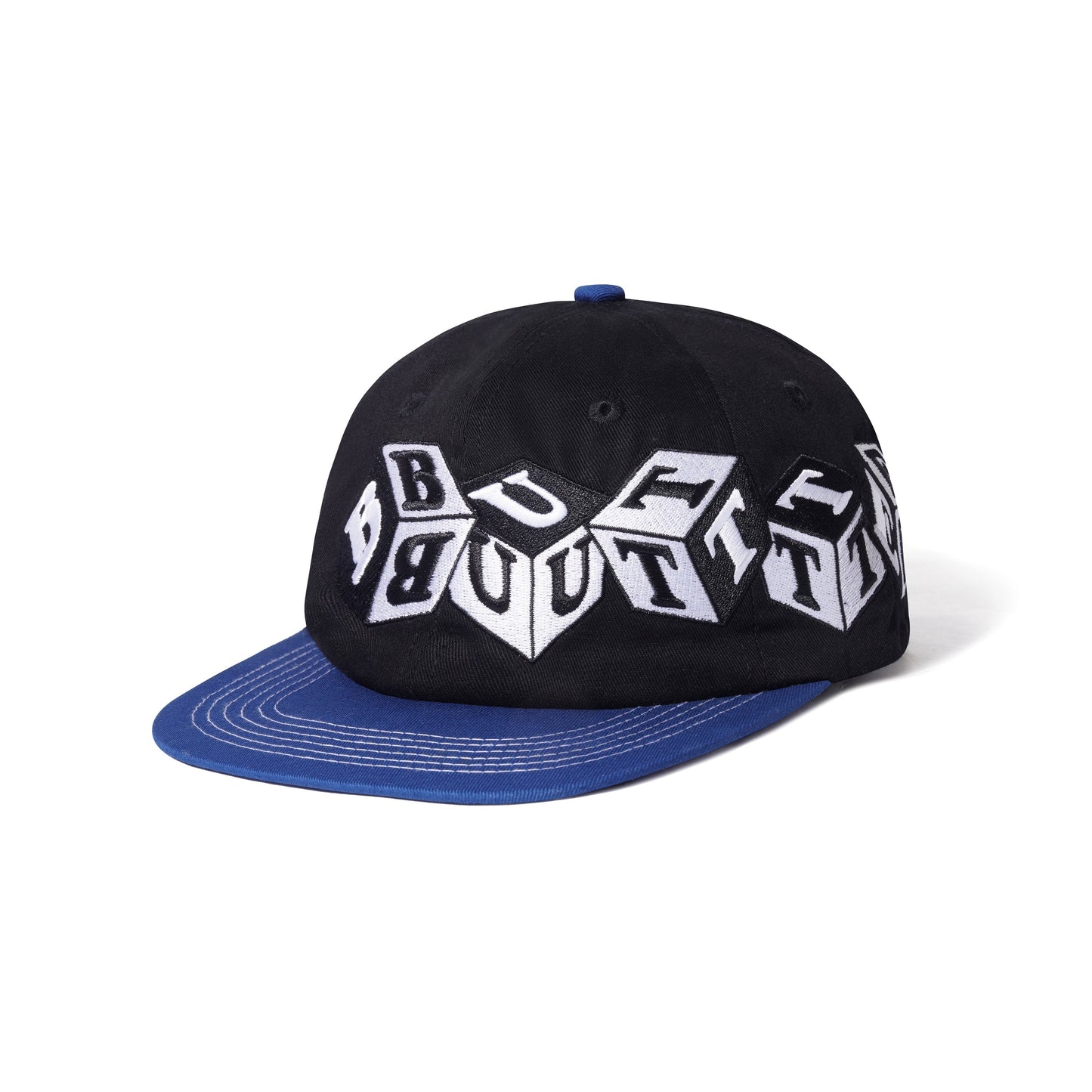  Cubes 6 Panel Hat, Black / Royal Blue