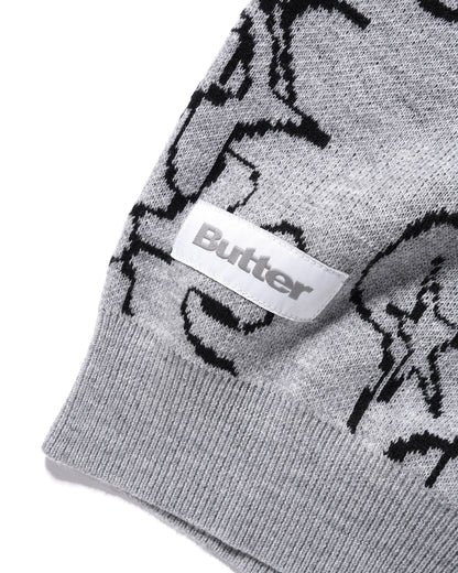  Spray Knit Sweater, Grey