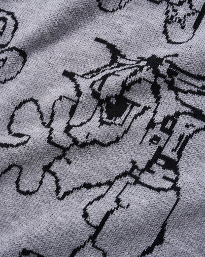  Spray Knit Sweater, Grey