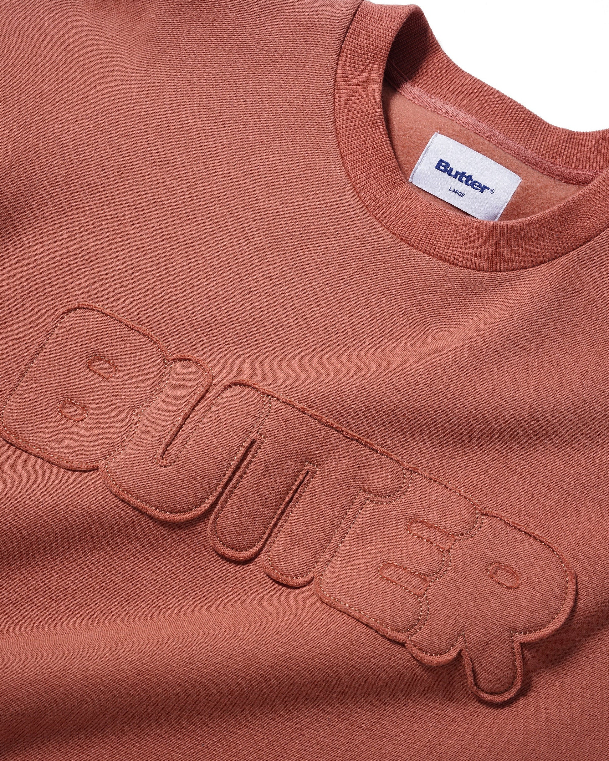  Fabric Applique Crewneck, Oak