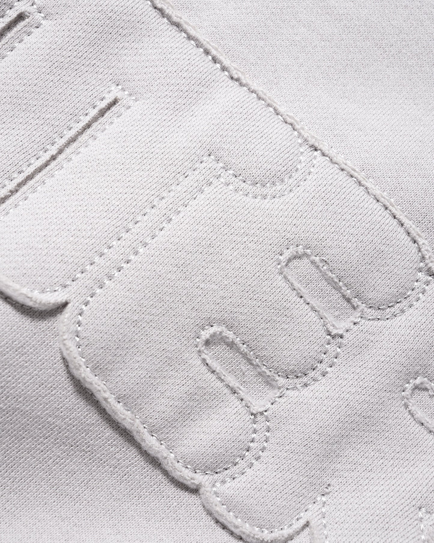  Fabric Applique Crewneck, Cement
