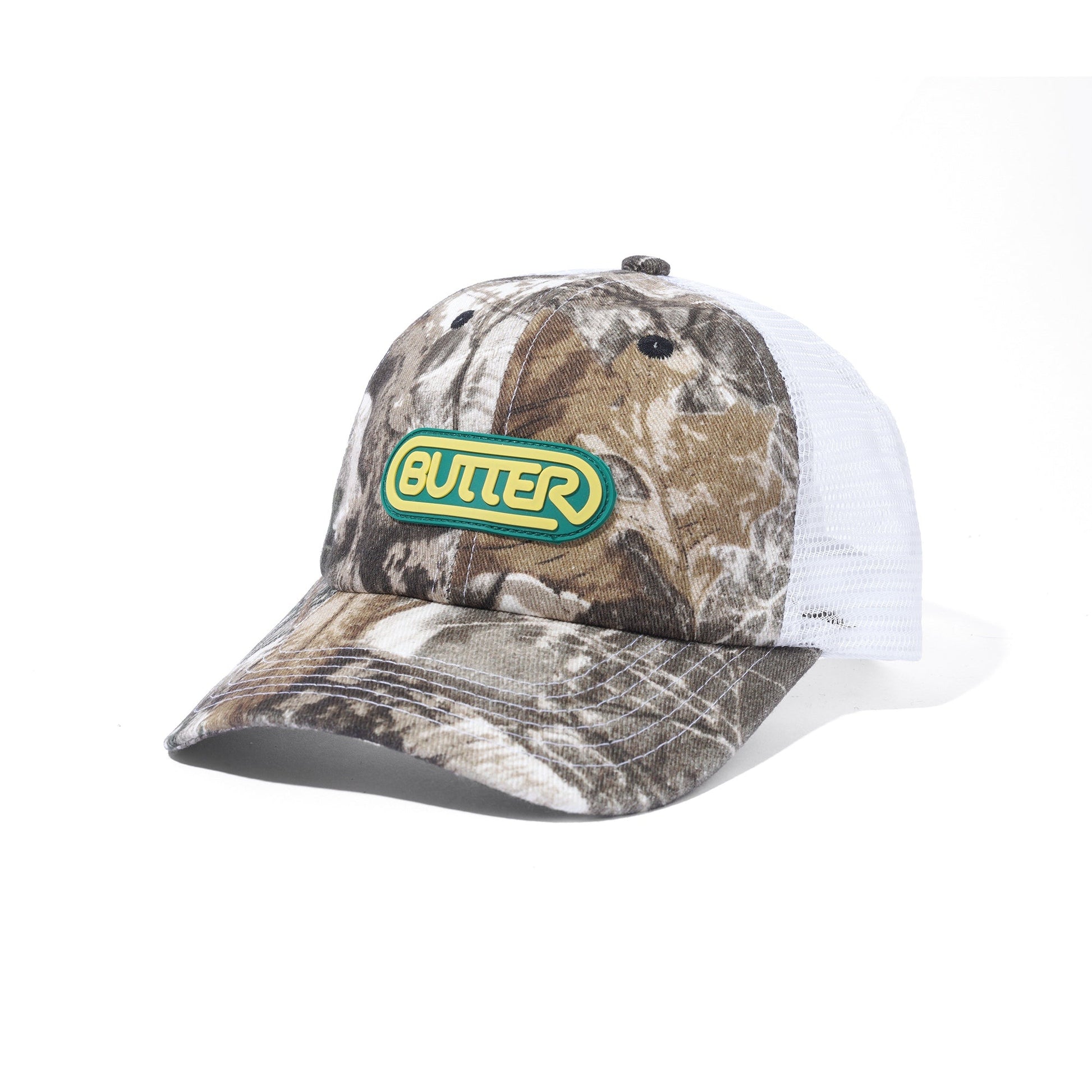  Denim Trucker Cap, Forest Camo