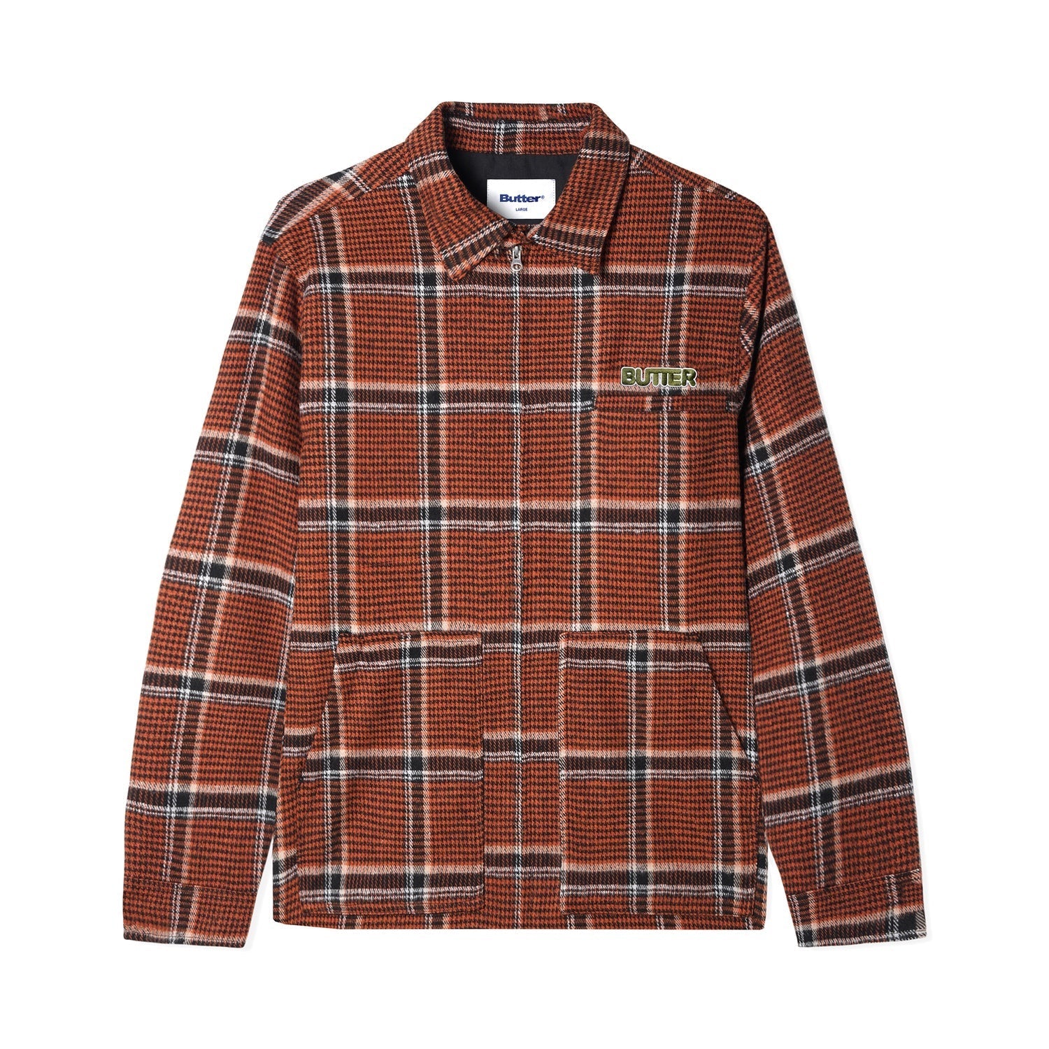  Dougie Plaid Overshirt, Rust / Black / White