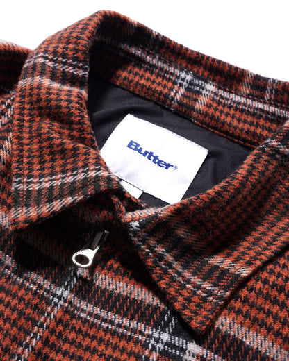  Dougie Plaid Overshirt, Rust / Black / White