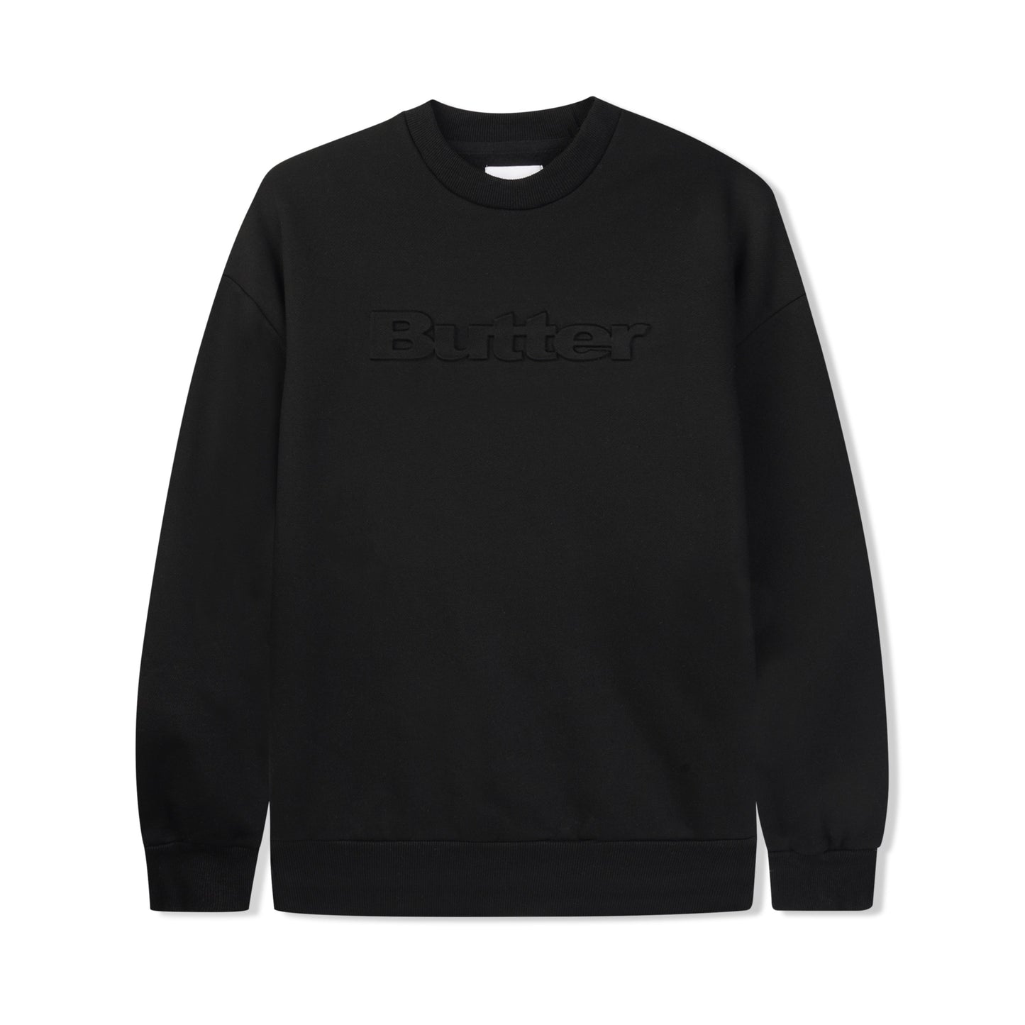  Embossed Logo Crewneck Sweatshirt, Black