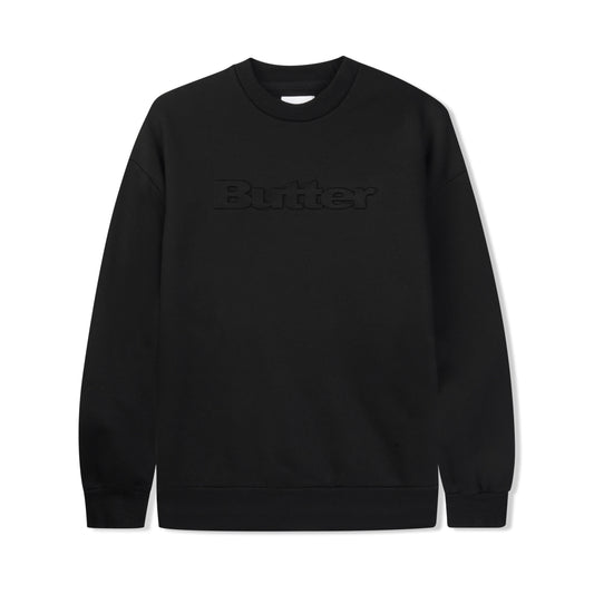  Embossed Logo Crewneck Sweatshirt, Black