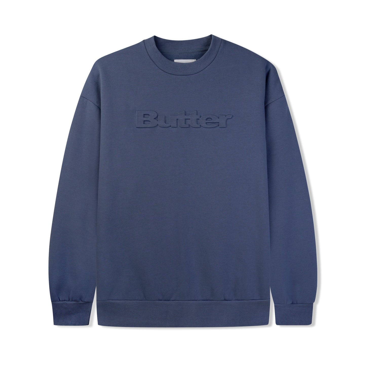  Embossed Logo Crewneck Sweatshirt, Denim