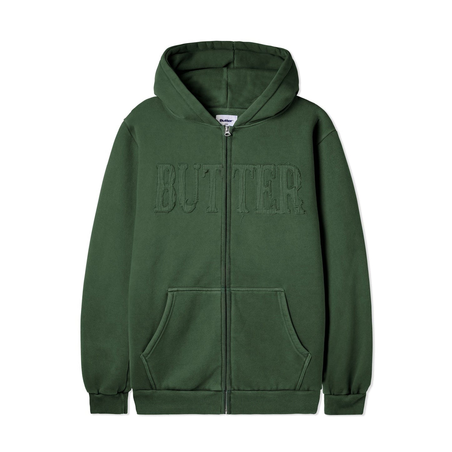  Fabric Applique Zip-Thru Hood, Washed Army