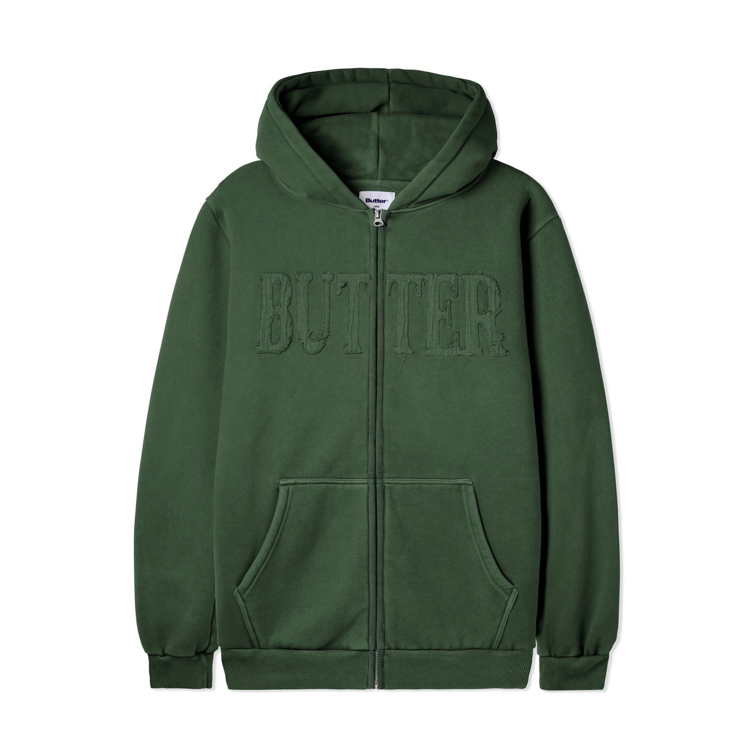  Fabric Applique Zip-Thru Hood, Washed Army