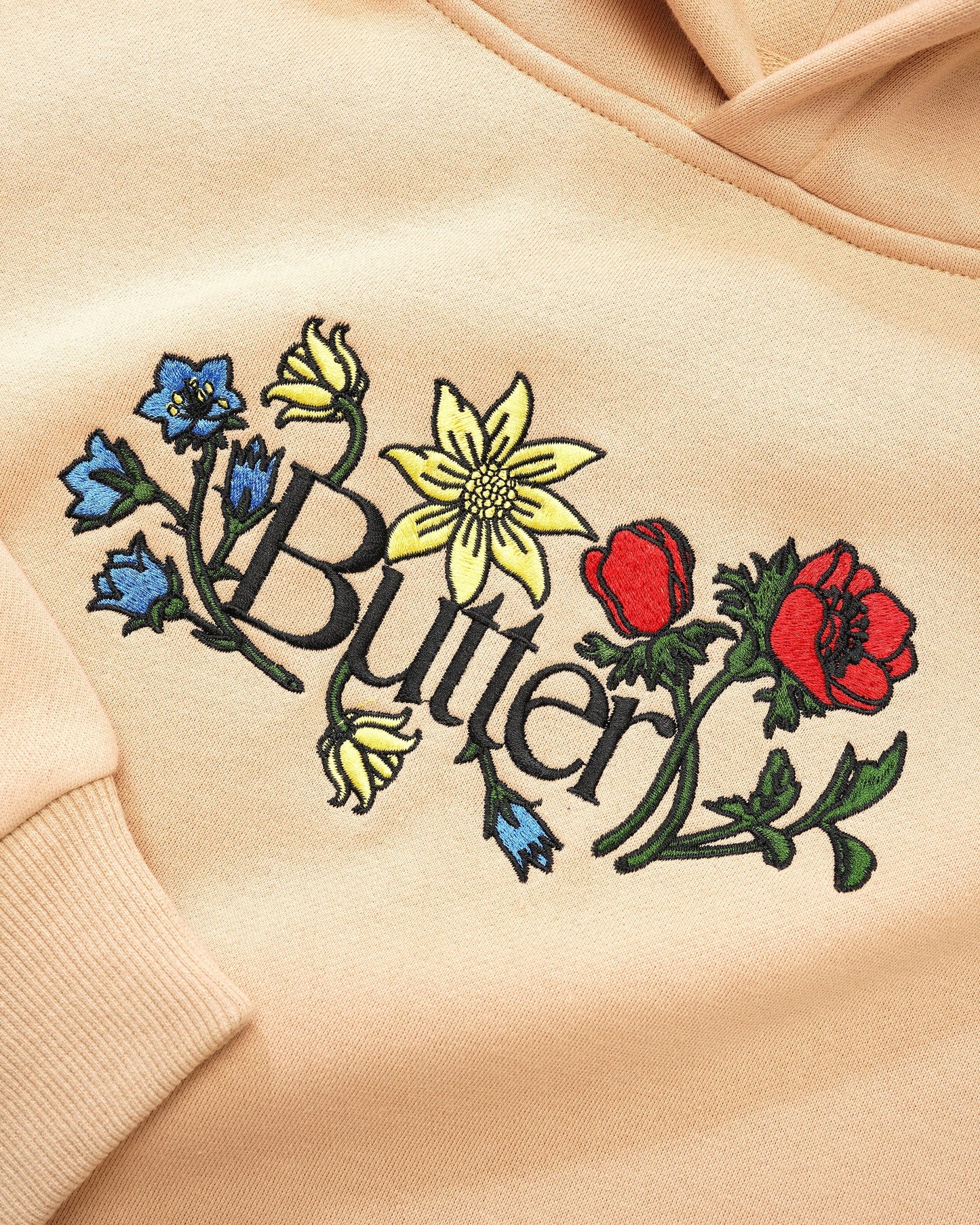  Floral Embroidered Pullover, Tan