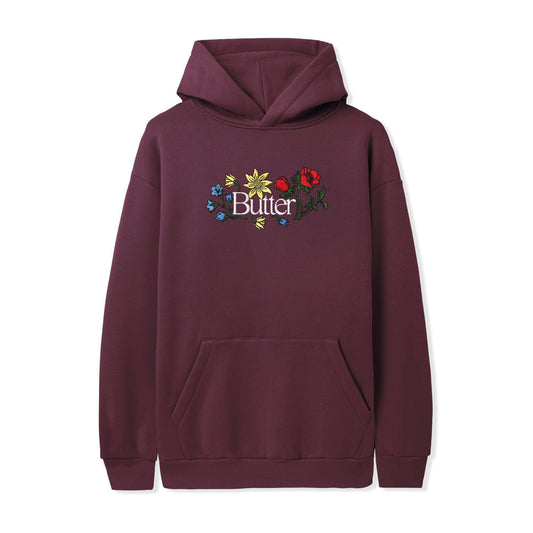  Floral Embroidered Pullover, Wine