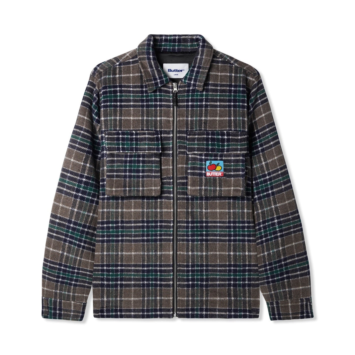  Grove Plaid Overshirt, Grey / Navy / Forest