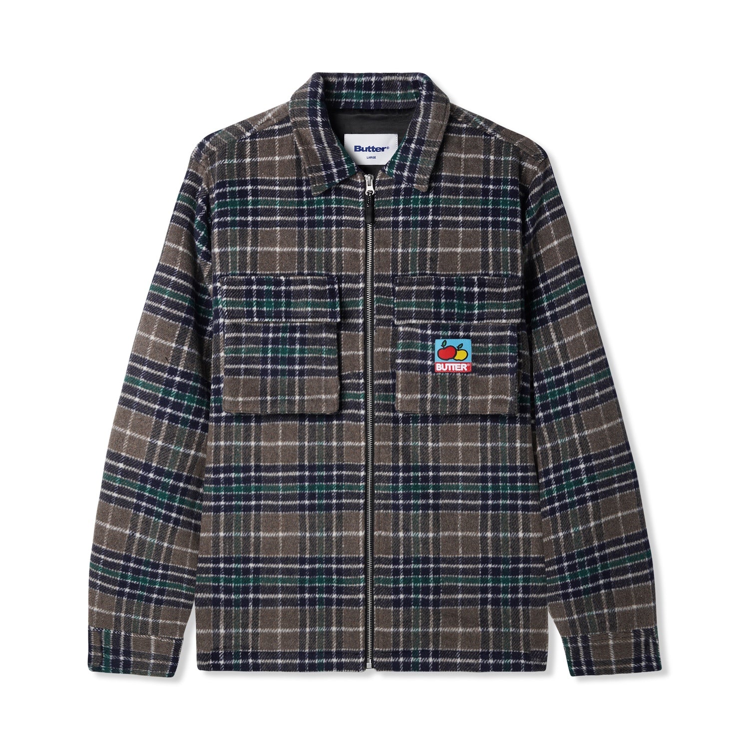  Grove Plaid Overshirt, Grey / Navy / Forest