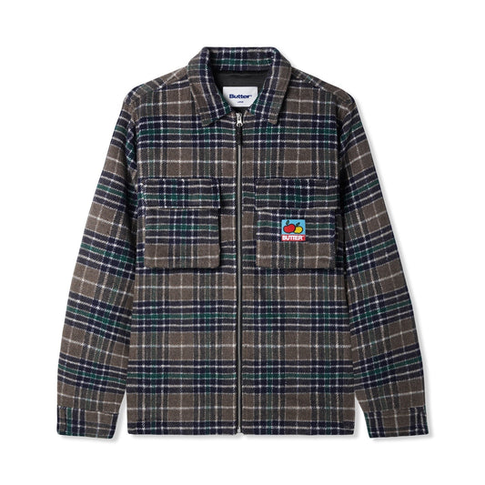  Grove Plaid Overshirt, Grey / Navy / Forest