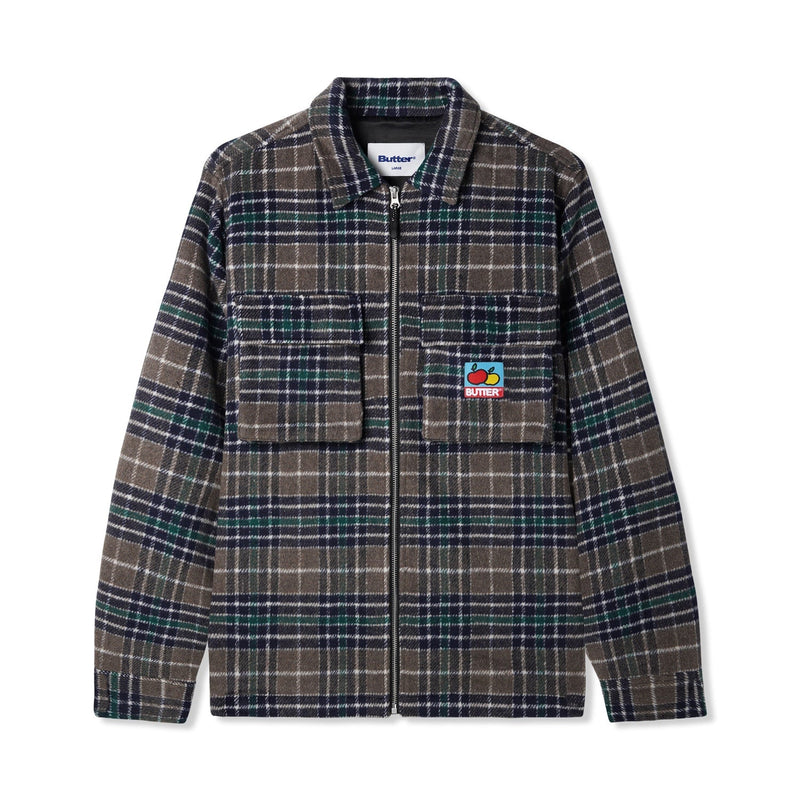  Grove Plaid Overshirt, Grey / Navy / Forest