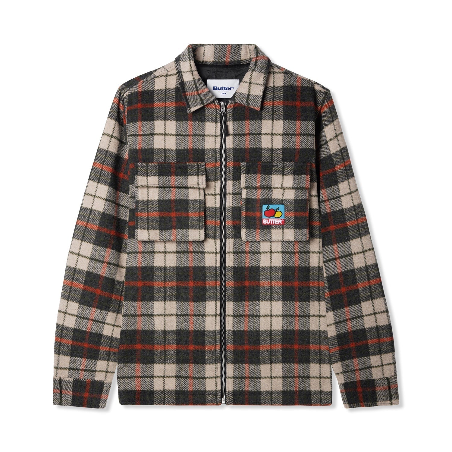  Grove Plaid Overshirt, Natural / Midnight / Red