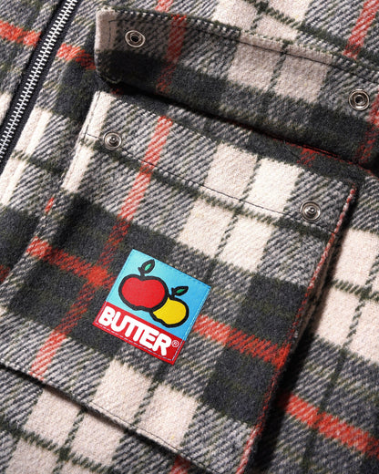 Grove Plaid Overshirt, Natural / Midnight / Red