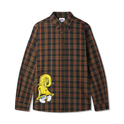  Harmony Plaid L/S Shirt, Moss / Bark
