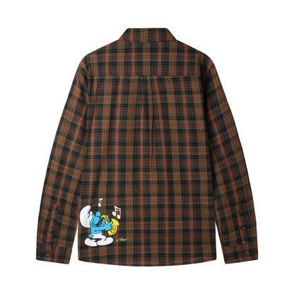  Harmony Plaid L/S Shirt, Moss / Bark