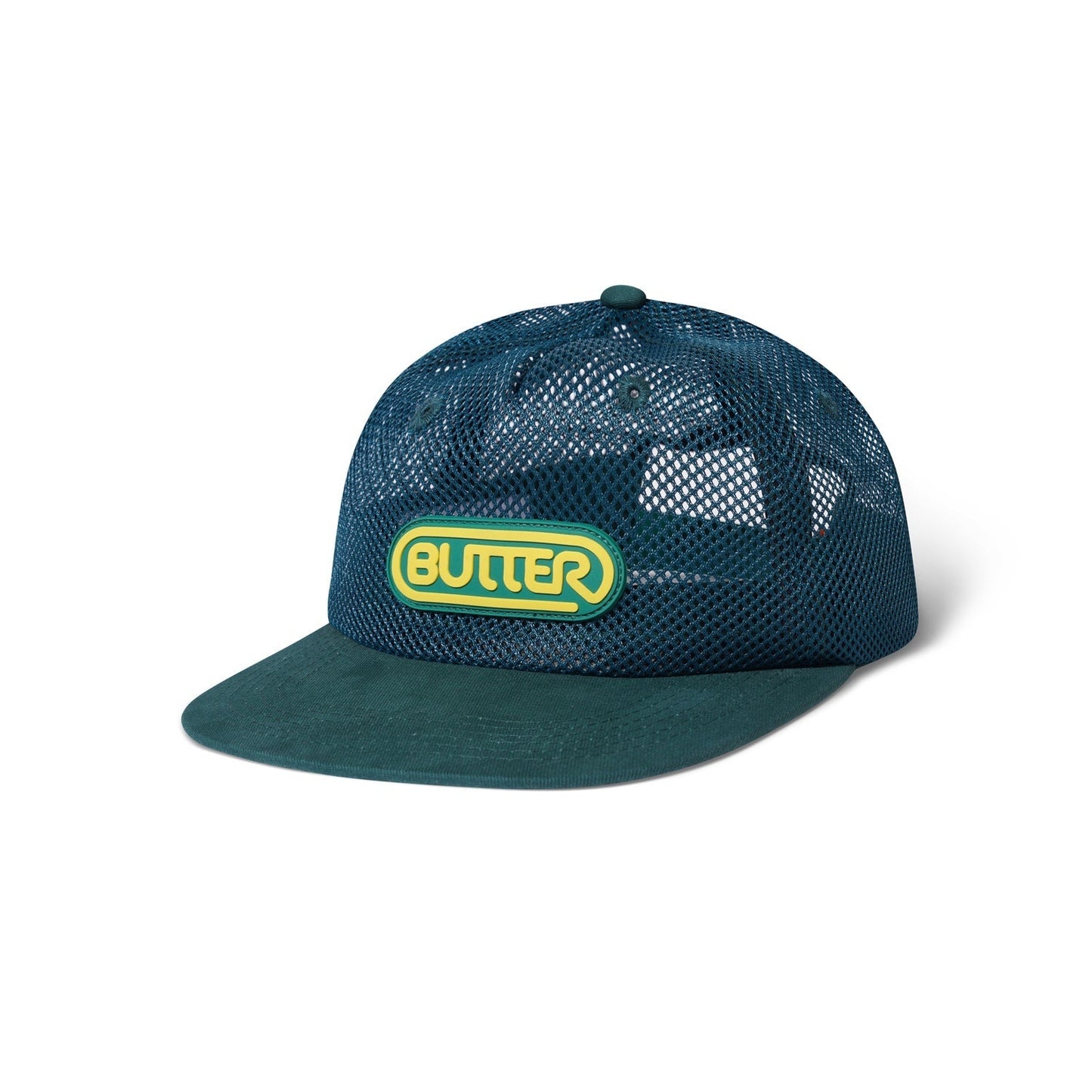  Mesh Shallow Snapback Cap, Forest