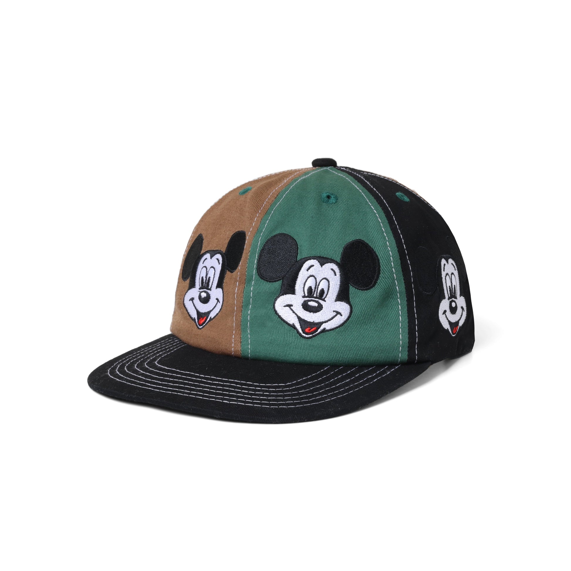  Mickey 6 Panel Cap, Army / Khaki / Black