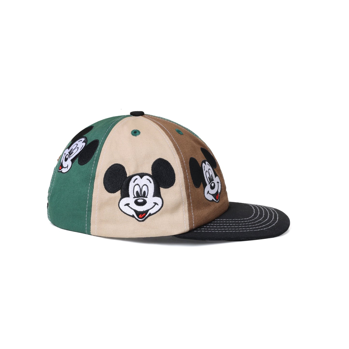  Mickey 6 Panel Cap, Army / Khaki / Black