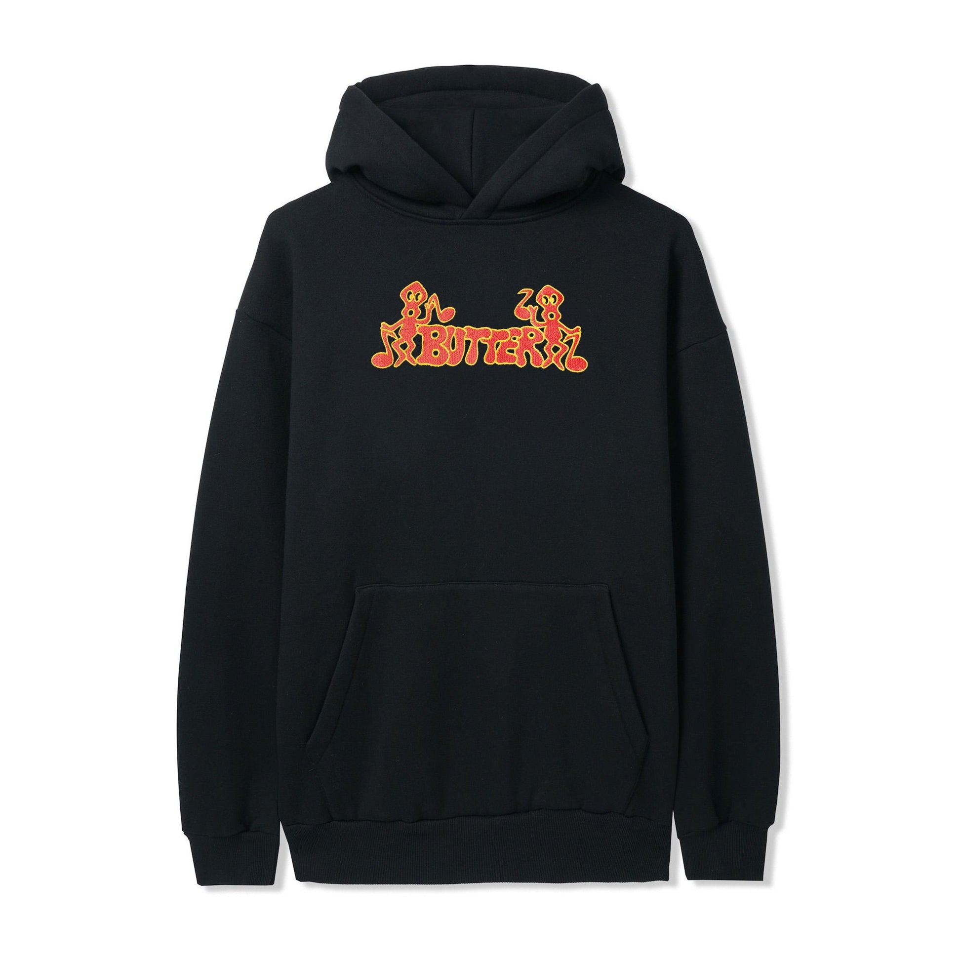 Notes Embroidered Pullover, Black