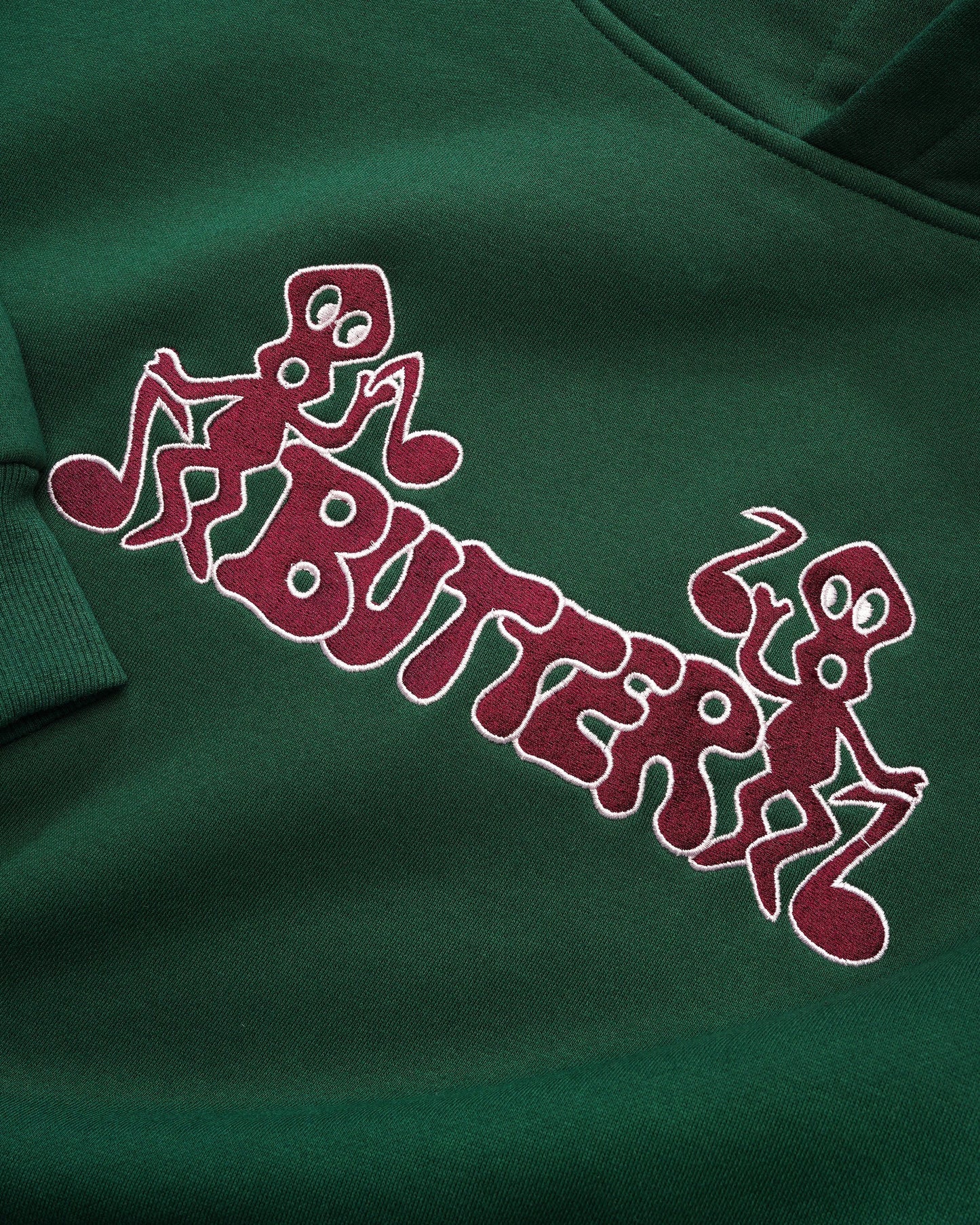  Notes Embroidered Pullover, Forest Green