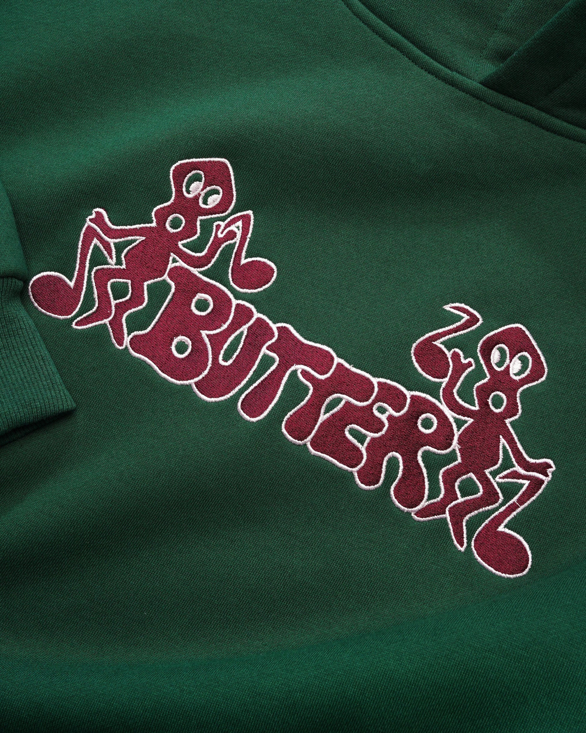 Notes Embroidered Pullover, Forest Green